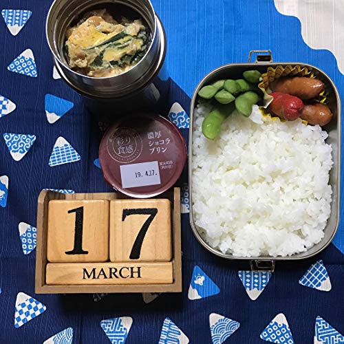 Ga HOMEFAVOR Unterteilter Lunchbehälter aus Edelstahl mit Verschlussclips