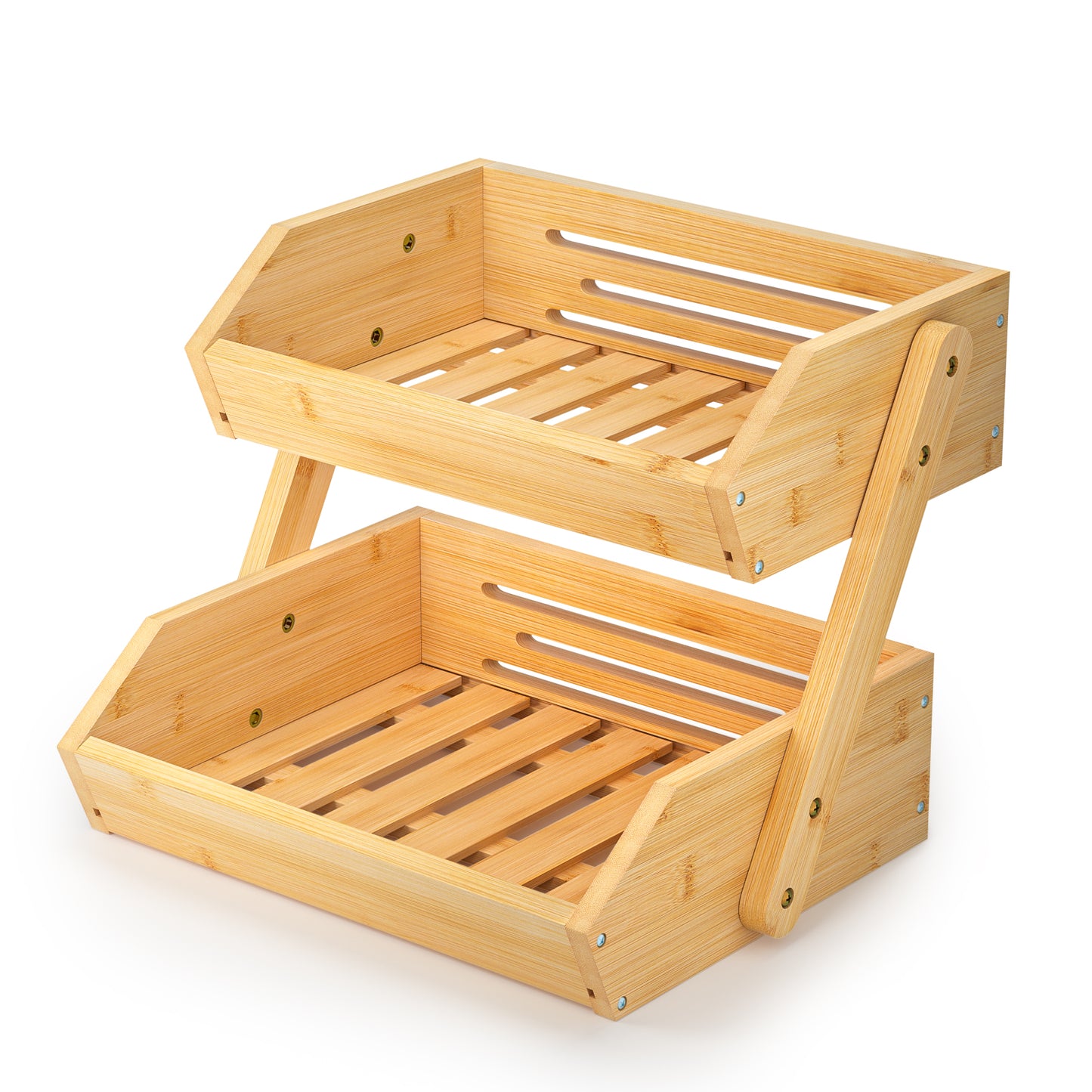 Food-Safe Mountain Bamboo Tiered Fruit Basket