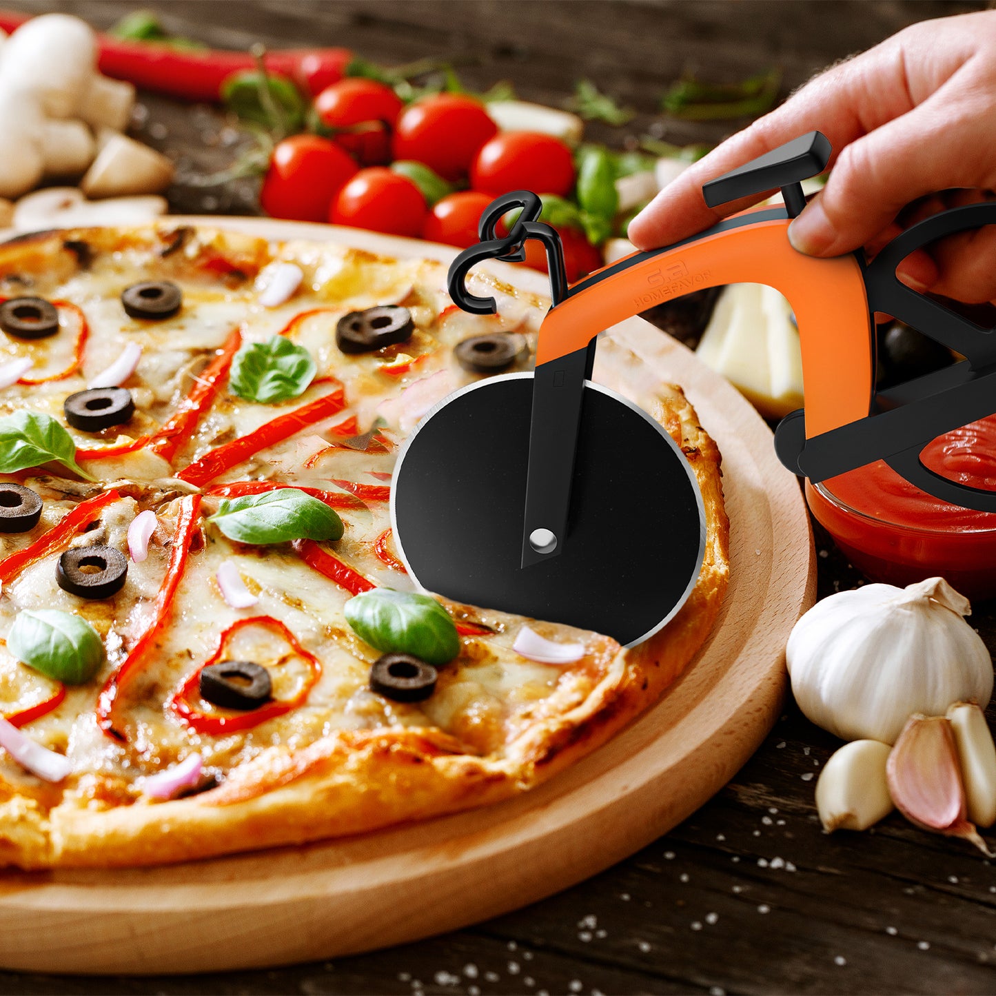 Innovative Bicycle Pizza Cutter