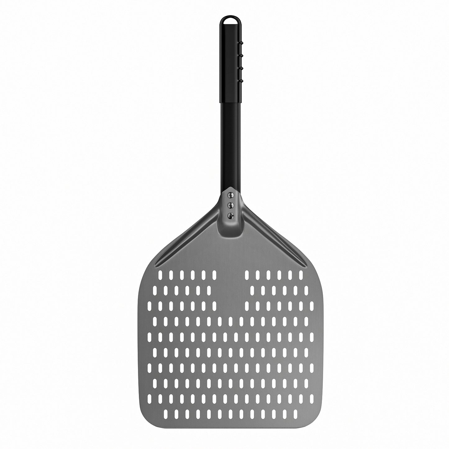 12" Professional Pizza Peel – Hard-Anodized Aluminum with Detachable Handle | Perforated Non-Stick Oven Shovel for Homemade Pizza & Bread | Compact Storage Design
