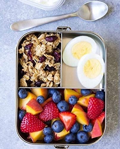 Bento-Box mit drei Fächern | Auslaufsicheres und familienfreundliches Design