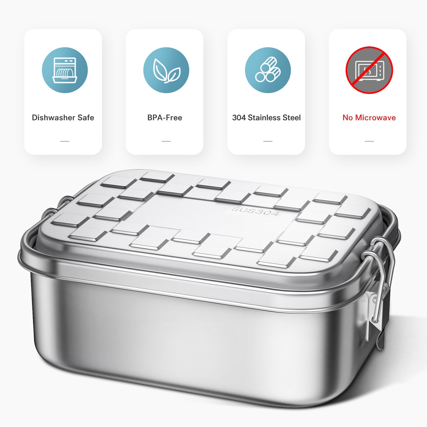 Premium Leakproof Stainless Steel Bento Box – 900ml (30 oz)