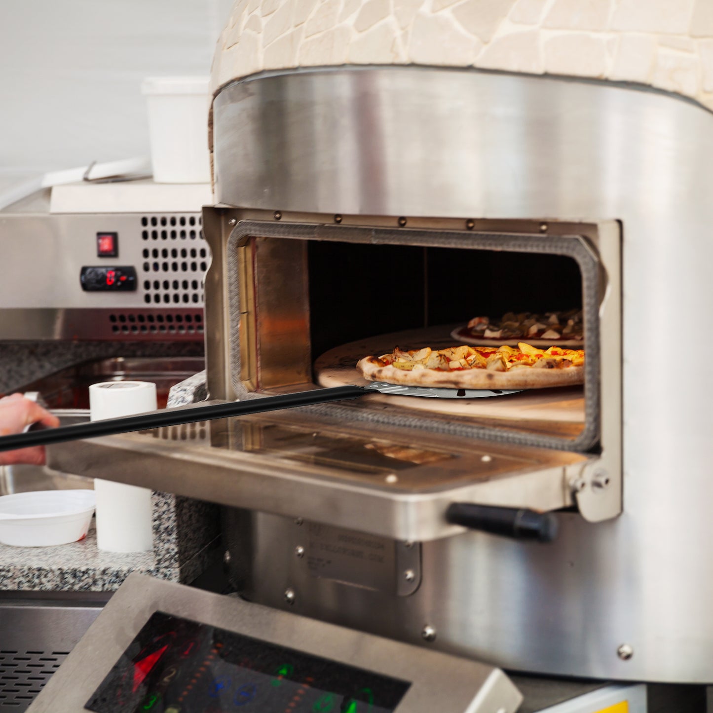 Premium-Pizzaschaufel-Set | Eloxiertes Aluminium & extralange Griffe
