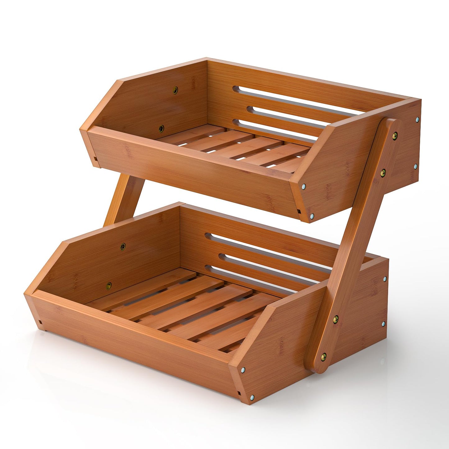 Food-Safe Mountain Bamboo Tiered Fruit Basket