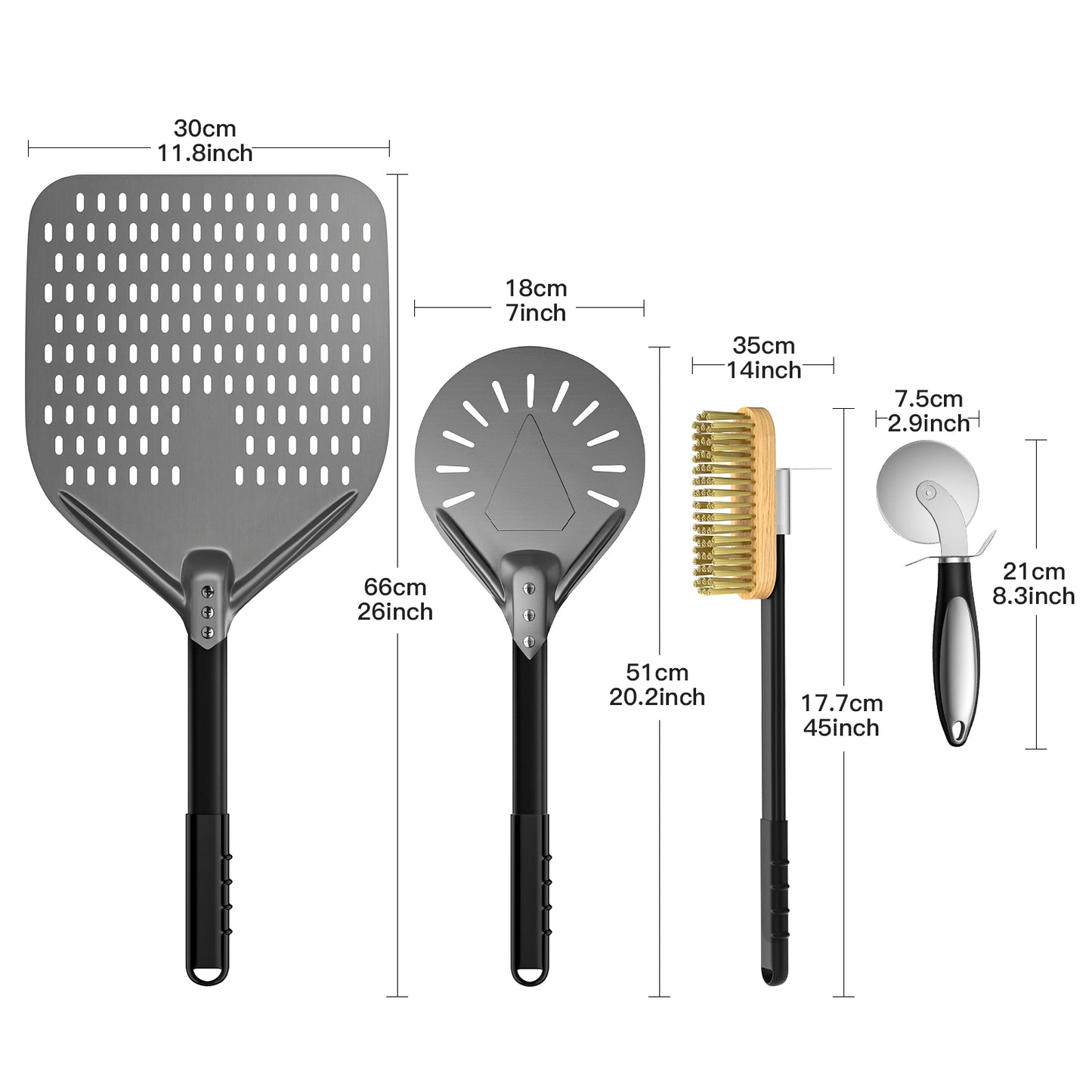 4-in-1 Professional Pizza Tool Set
