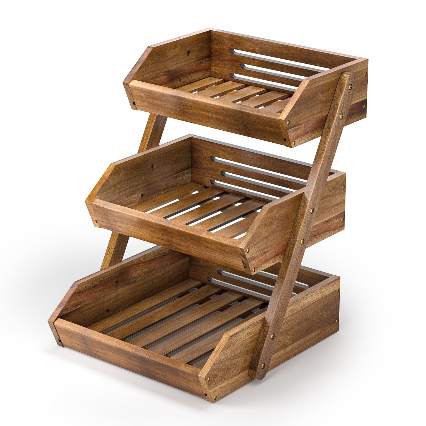3-Tier Space-Optimizing Tiered Fruit Basket with Natural Ventilation System