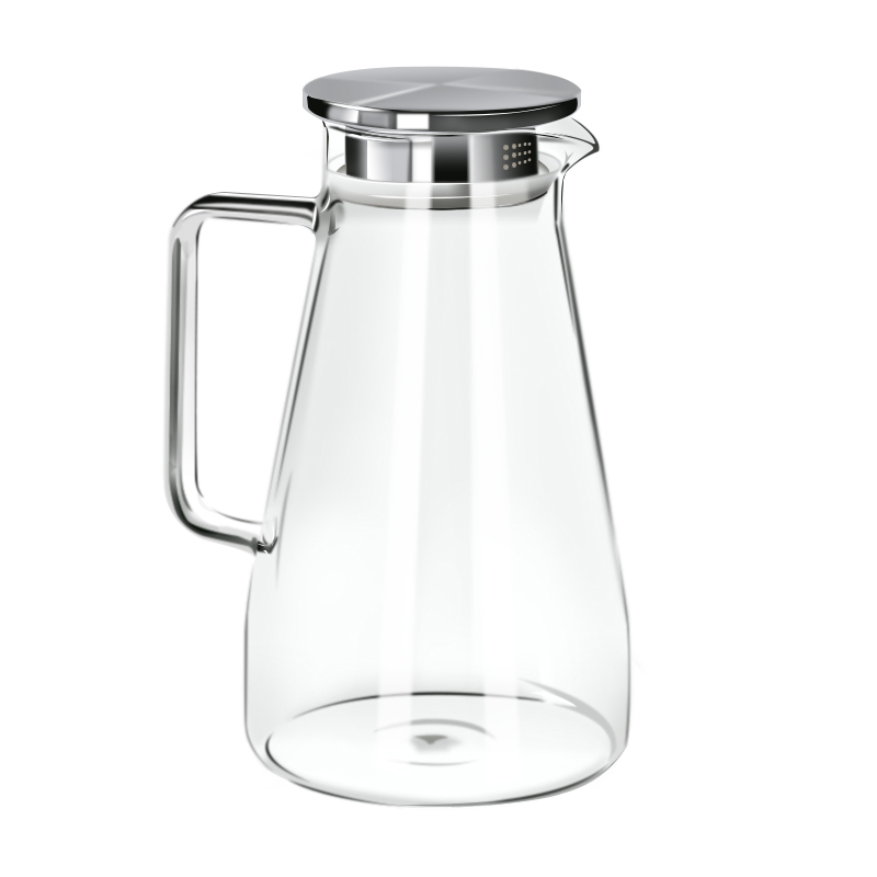 G.a HOMEFAVOR Glass Pitcher 1500ml Jug Water Juice Tea Carafe with Stainless Steel Lid