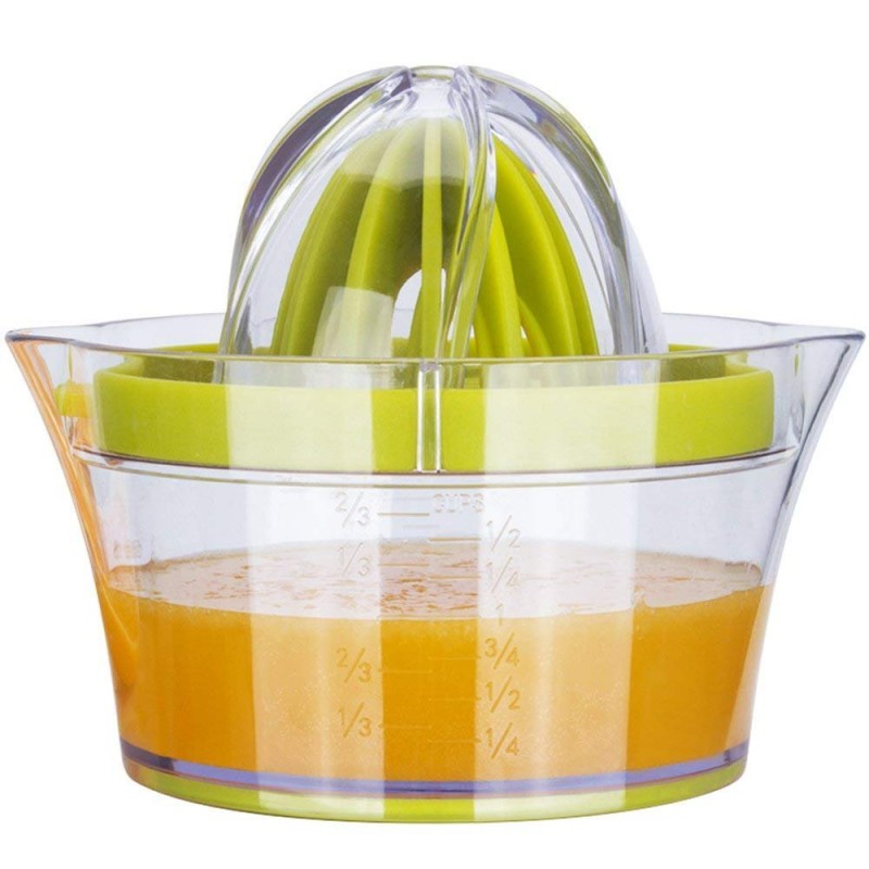 G.a HOMEFAVOR Lemon Orange Citrus Squeezer, Manual Lemon Orange Citrus Lime Juicer, Multifunctional Orange Lemon Lime Press with 2 Reamers & Measuring Container