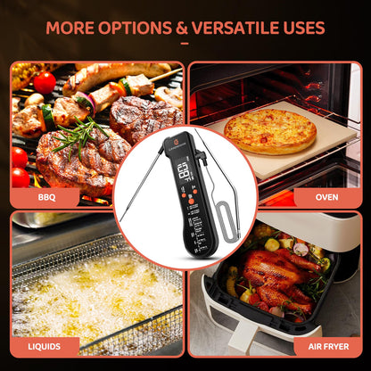 Professional 3-in-1 Meat Thermometer - Instant Read & Infrared Dual Tech