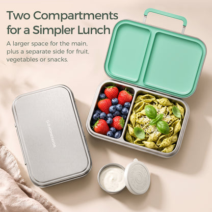 G.a HOMEFAVOR l Leak-Proof Stainless Steel Lunch Box 2-Compartment 600 ml