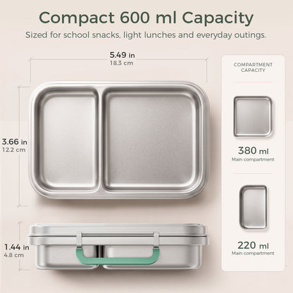 G.a HOMEFAVOR l Leak-Proof Stainless Steel Lunch Box 2-Compartment 600 ml