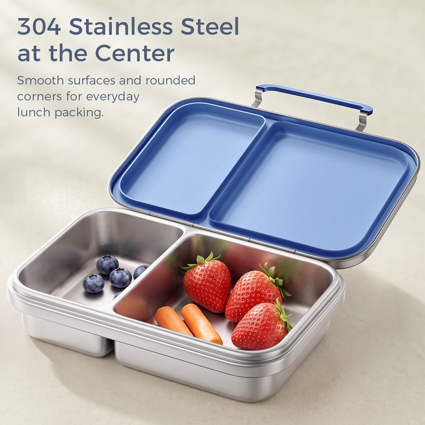 G.a HOMEFAVOR l Leak-Proof Stainless Steel Lunch Box 2-Compartment 600 ml