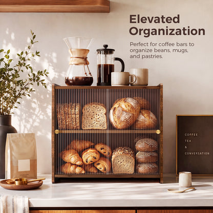 G.a HOMEFAVOR Sliding-Door Bread Box
