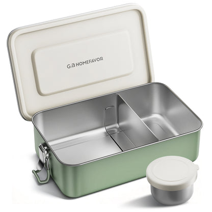 G.a HOMEFAVOR Stainless Steel Lunch Box, Sage Green, 47 oz