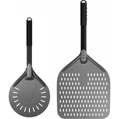 ‌Professionelles perforiertes Pizzaschaufel-Set | Hitzebeständiges und antihaftbeschichtetes Design