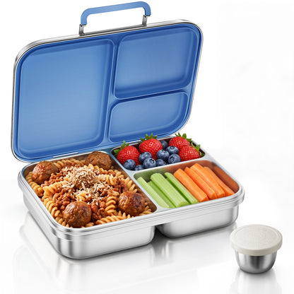 G.a HOMEFAVOR Leak-Proof Stainless Steel Lunch Box, Green, 1200 ml/40 oz 3-Compartment