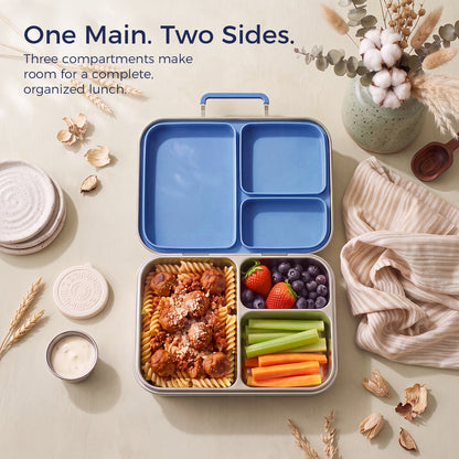 G.a HOMEFAVOR Leak-Proof Stainless Steel Lunch Box, Green, 1200 ml/40 oz 3-Compartment