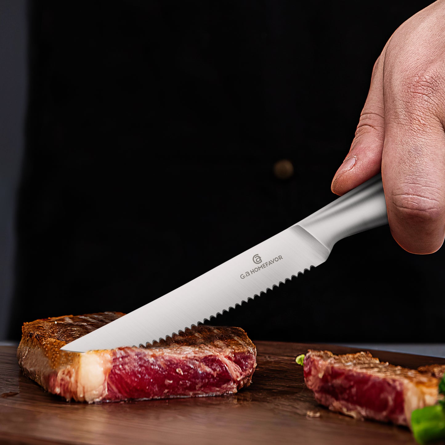 Micro-serrated Stainless Steel Steak Knife, Set of 8