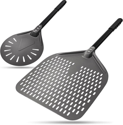 ‌Professionelles perforiertes Pizzaschaufel-Set | Hitzebeständiges und antihaftbeschichtetes Design