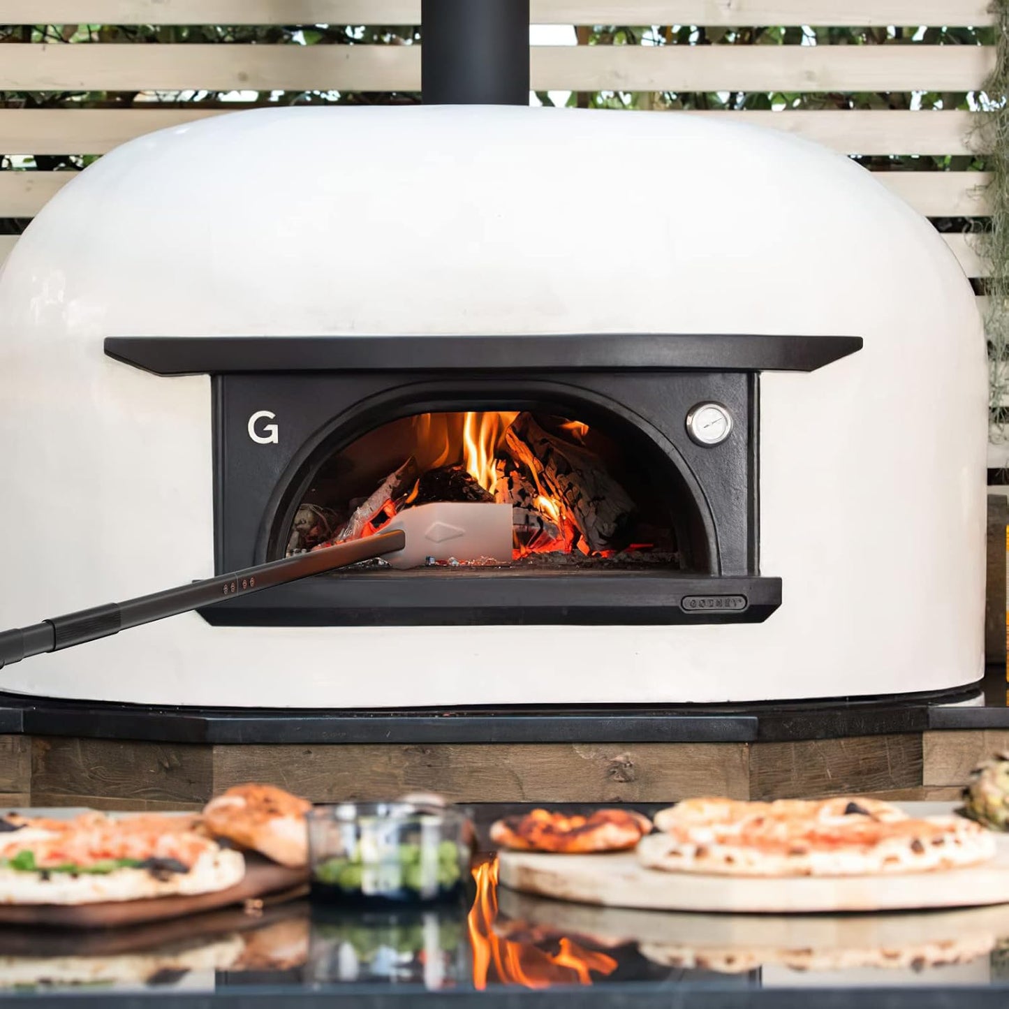 ‌Professional 4-Piece Pizza Tool Kit - Hard-Anodized Aluminum Peels & Accessories for Wood-Fired Ovens