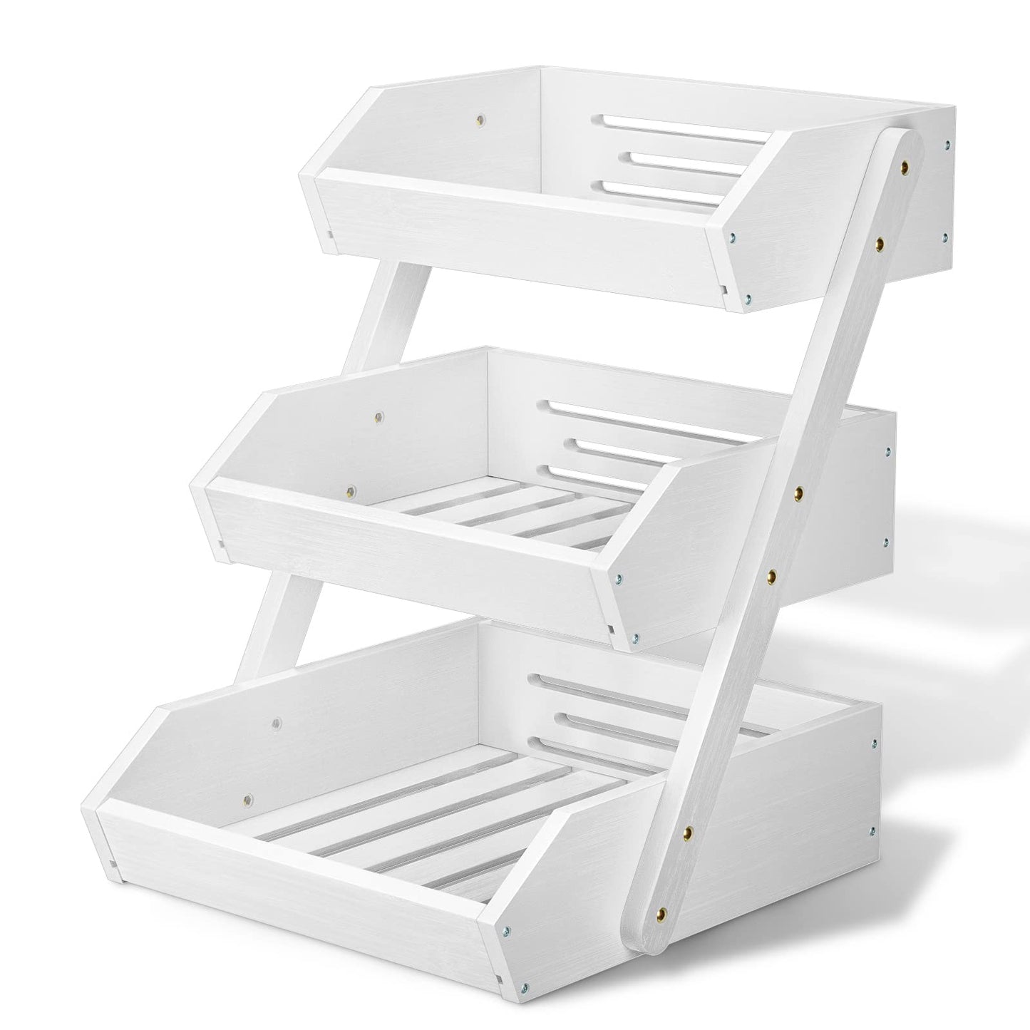 3-Tier ‌Space-Optimizing Tiered Fruit Basket with Natural Ventilation System