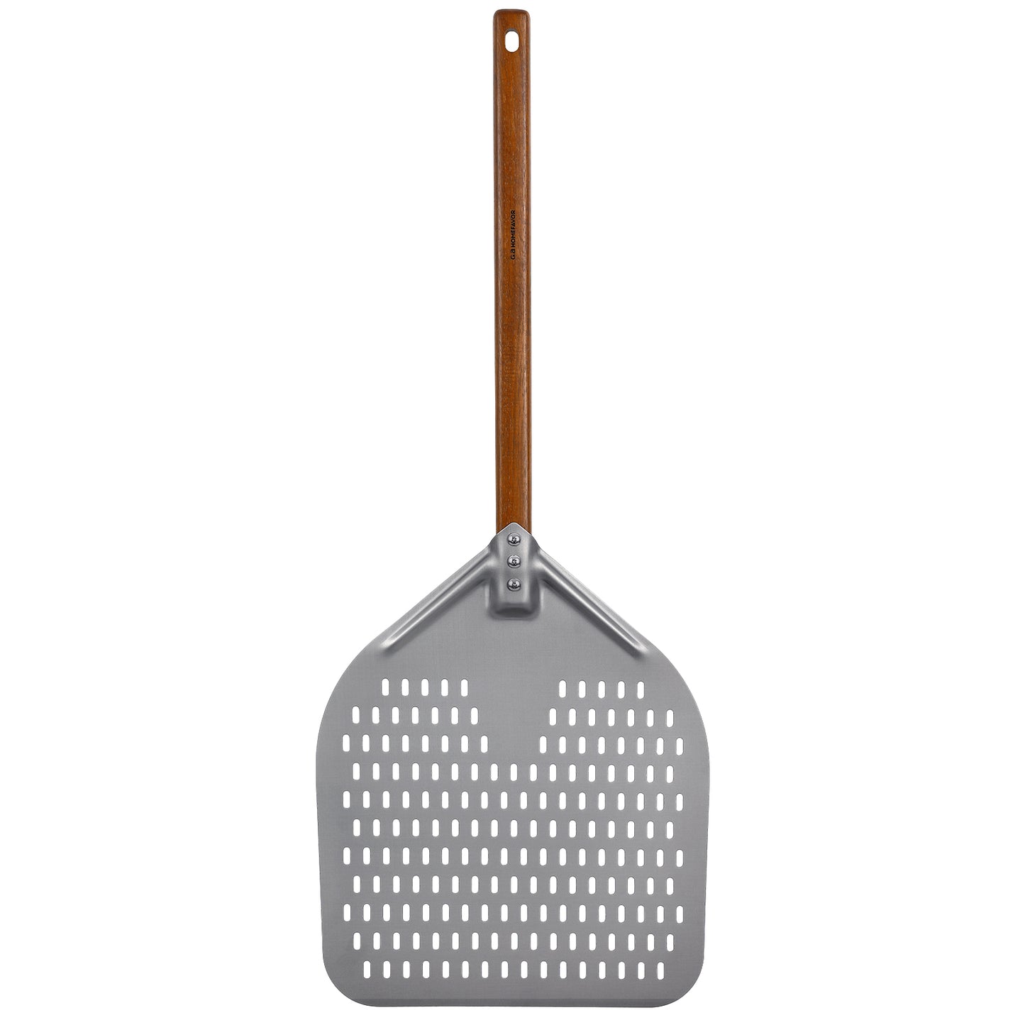 G.a HOMEFAVOR 14" x 17" Perforated Pizza Peel 35 Inch overall with Walnut Wooden Handle