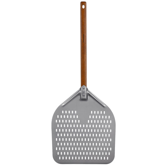 G.a HOMEFAVOR 14" x 17" Perforated Pizza Peel 35 Inch overall with Walnut Wooden Handle