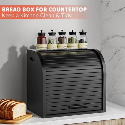 Double-Decker Bamboo Bread Bin - Self-Assembly Storage with Pet-Proof Freshness
