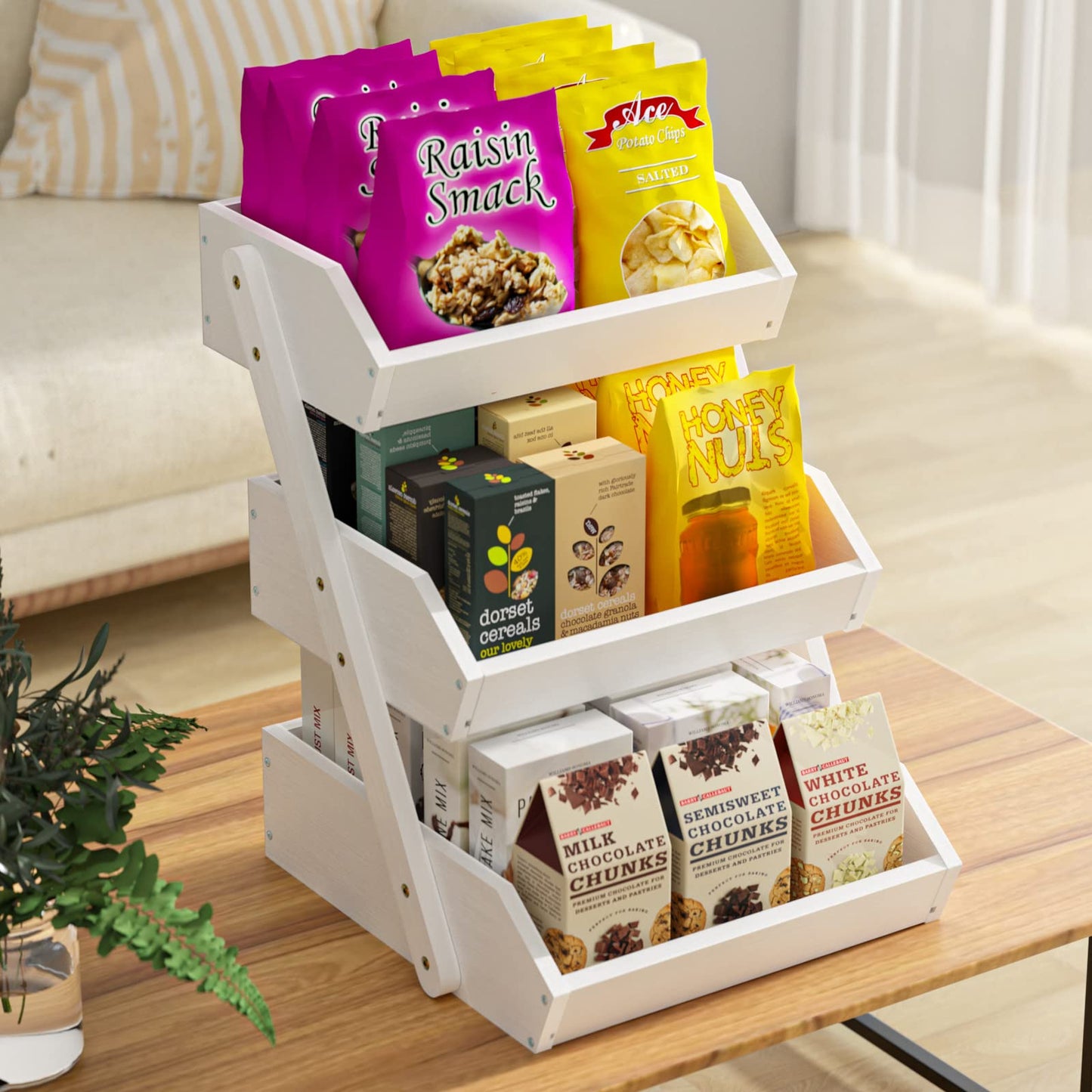 3-Tier ‌Space-Optimizing Tiered Fruit Basket with Natural Ventilation System