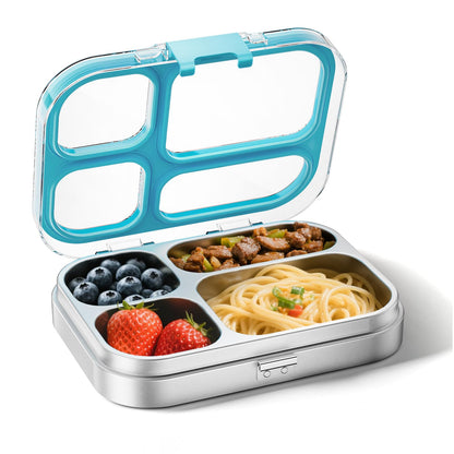 Premium Eco-Friendly Lunch Box: 304 Stainless Steel + BPA-Free Tritan (800ml/4 Compartments)